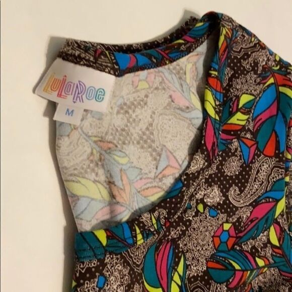 LuLaRoe And long maxi dress feathers Medium - Picture 2 of 4